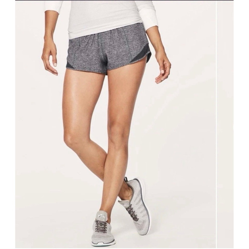 Lululemon Hotty Hot Running shorts lined Size 8 Grey